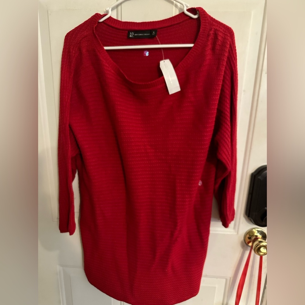 BNWT. Red NYCo Sweater